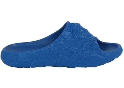 Versace Molded Barocco Pool Slide Royal Blue 